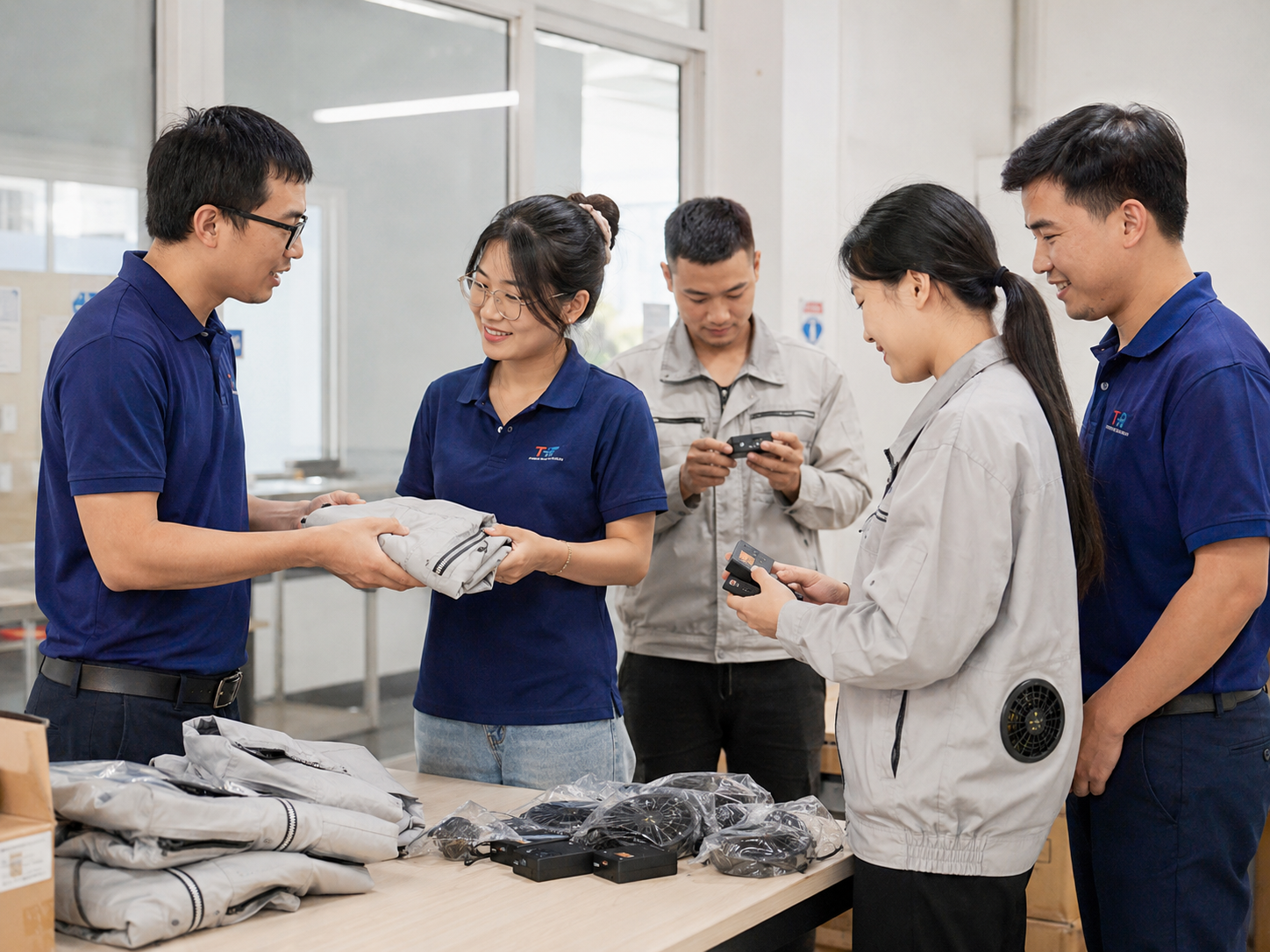 Cấp phát áo điều hòa làm phúc lợi mùa hè cho nhân viên