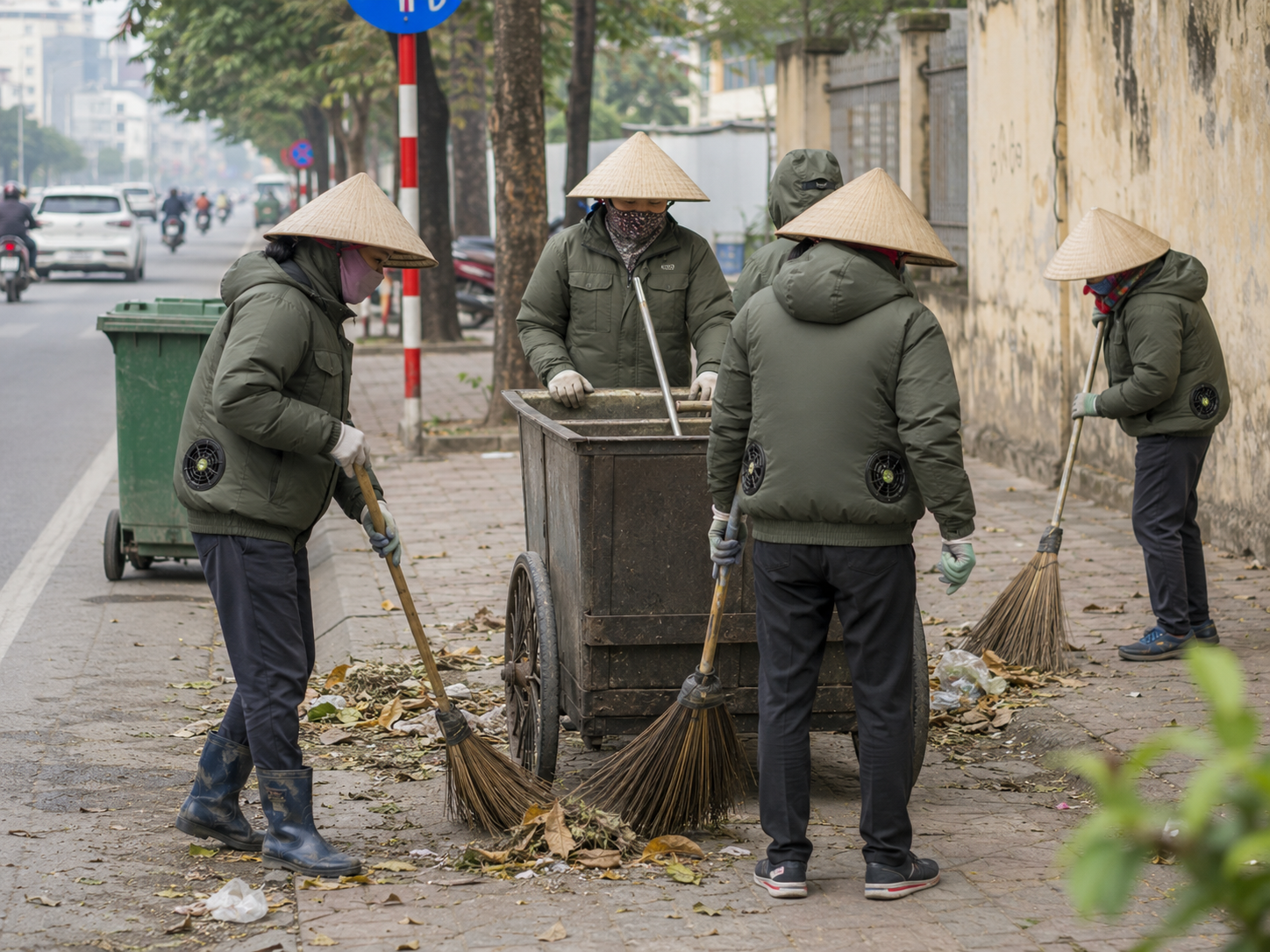 Áo điều hòa cho nhân viên công ty làm việc ngoài trời