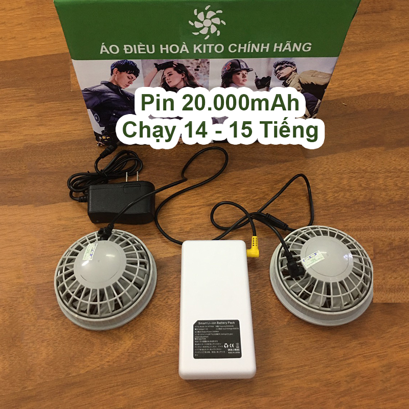 Sạc pin áo điều hòa chính hãng có tính năng báo sạc đầy